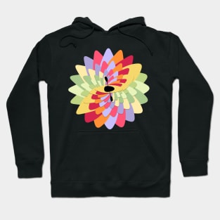 White Water Kayak Flower for Kayakers Hoodie